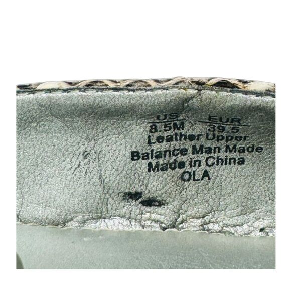 Sam Edelman Ola Slingback Pumps Womens 8.5M Ivory Black Snake Print Pointed Toe - Picture 16 of 16